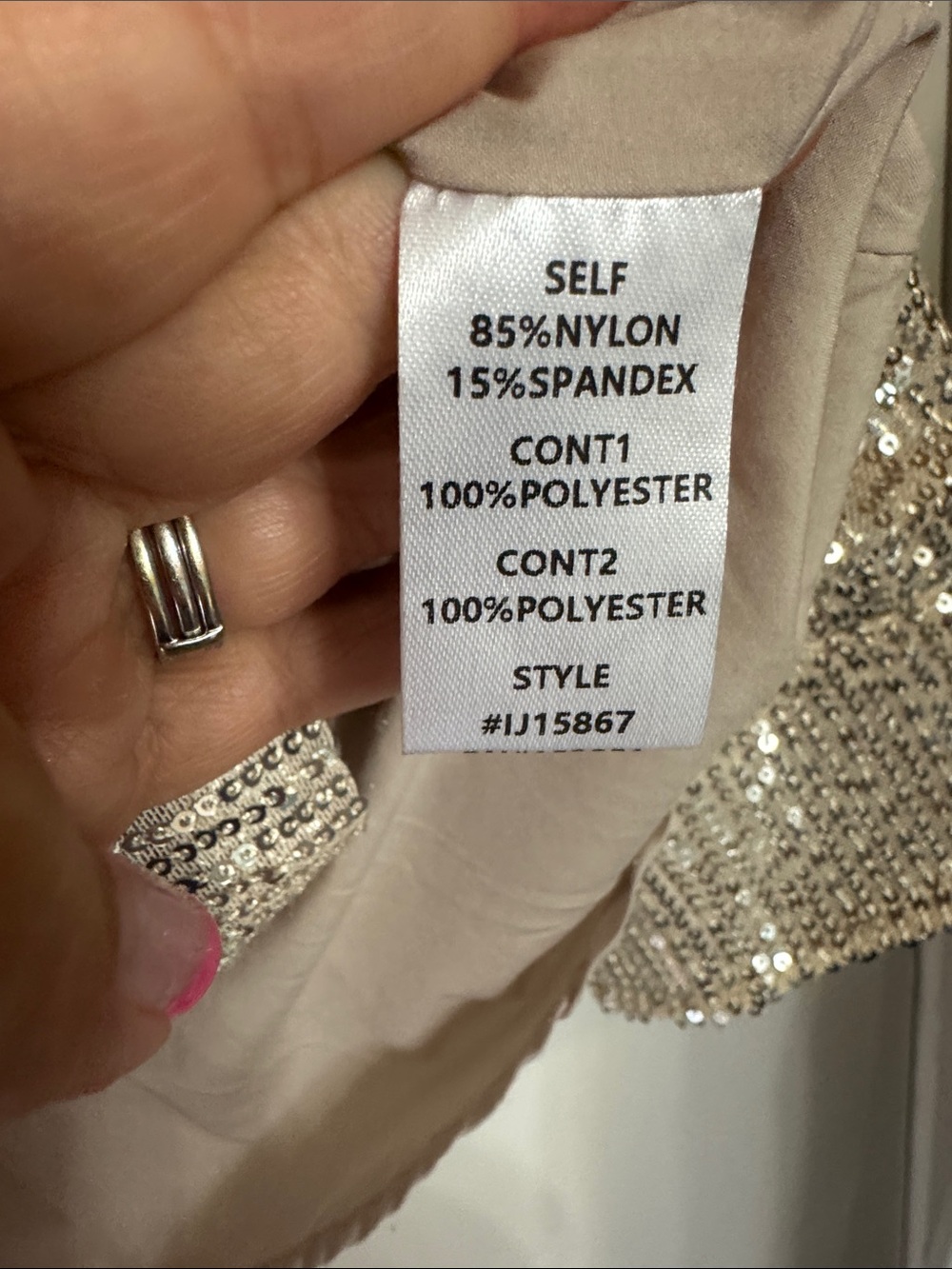 ODDY Taupe Sequin Jean Jacket - Picture 5 of 6
